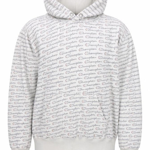 Champion Women's Grey Logo Pullover Hoodie Small