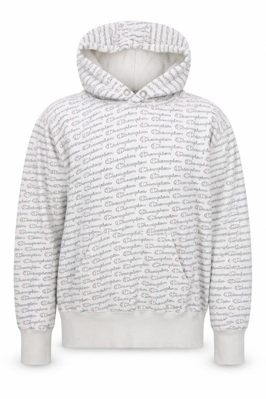 Champion Women's Grey Logo Pullover Hoodie Small