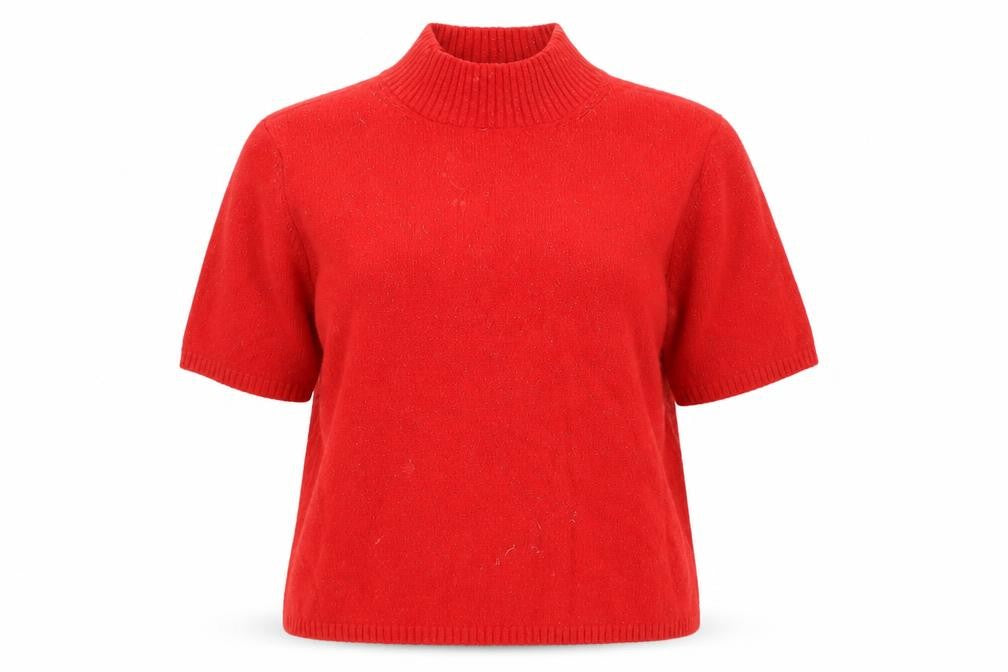 Front view of Marks & Spencer Women's Red Mock Neck Jumper Large