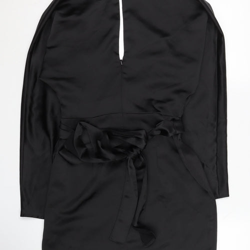 ASOS Design Women's Black Wrap Dress, Size 8