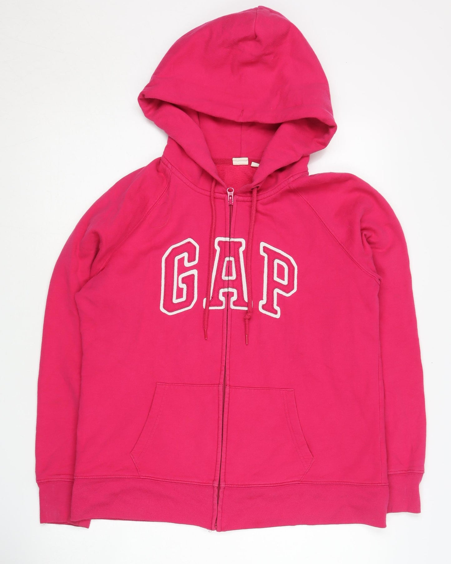 GAP Women's Pink Full Zip Hoodie - Size L