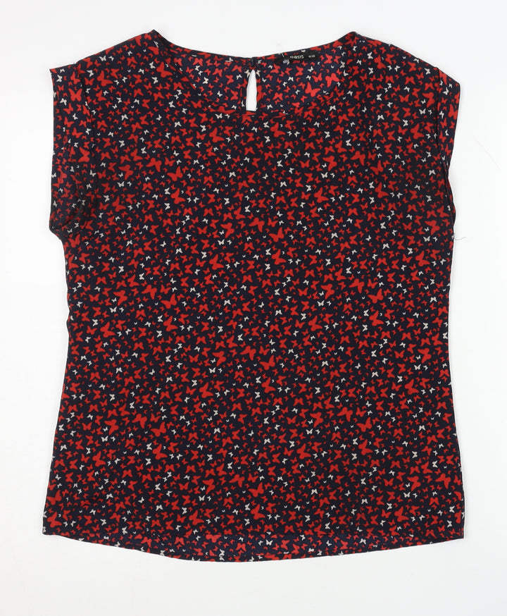 Oasis Women's Multicoloured Geometric Blouse