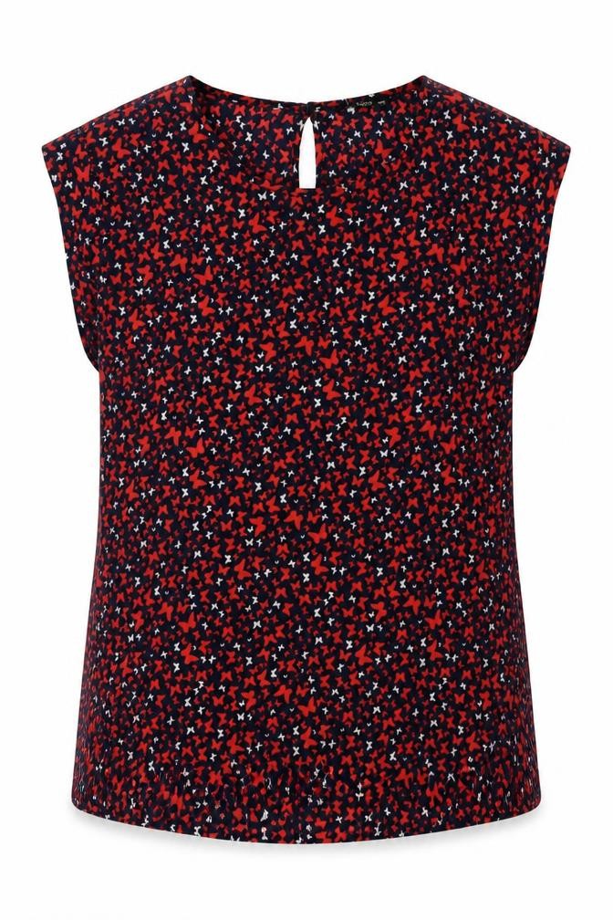 Front view of Oasis Women's Multicoloured Geometric Blouse