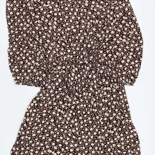 Marks and Spencer Women's Black Floral Wrap Dress