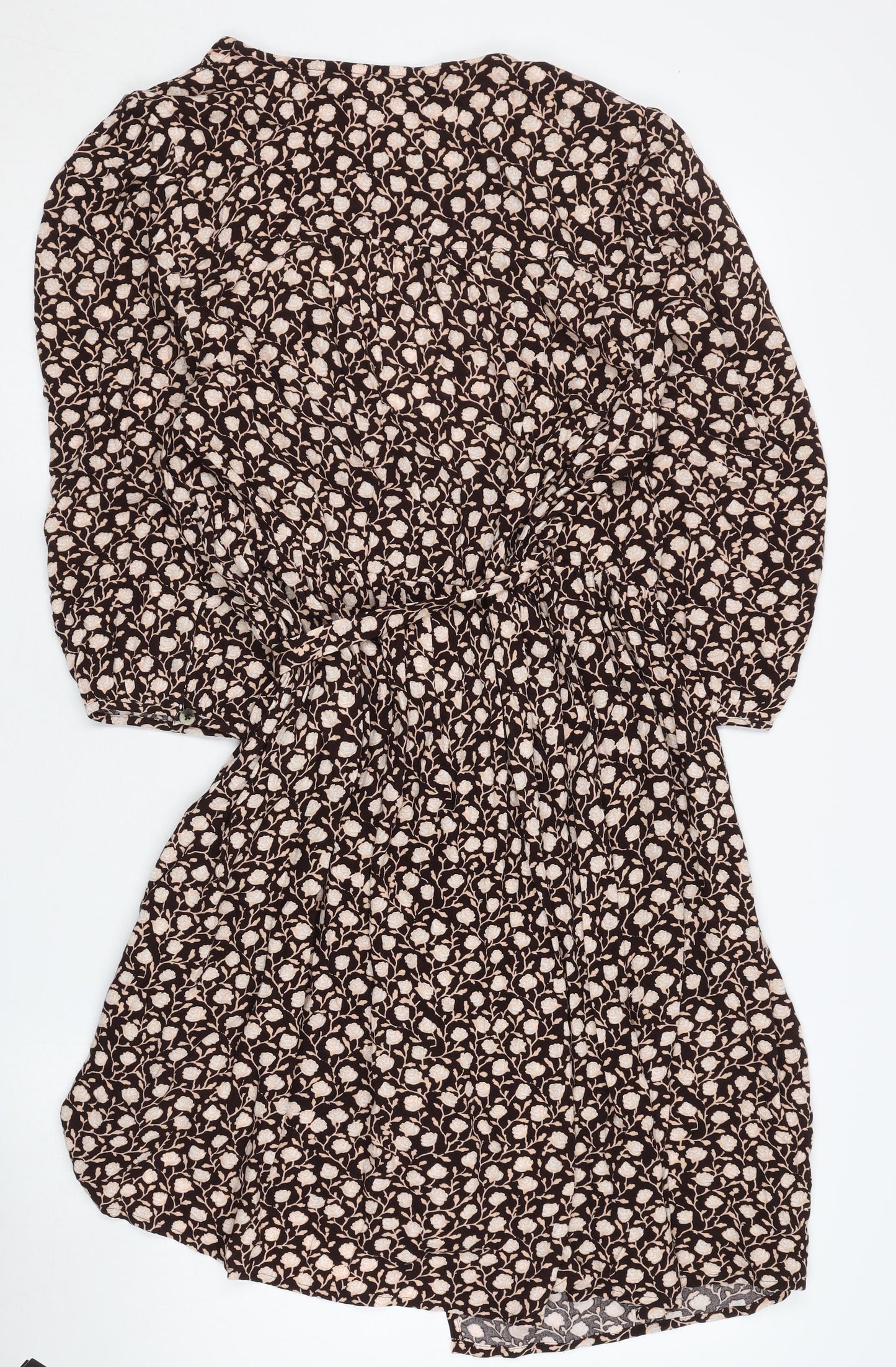 Marks and Spencer Women's Black Floral Wrap Dress