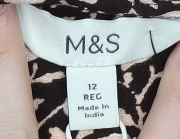 Marks and Spencer Women's Black Floral Wrap Dress