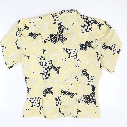 Your Sixth Sense Women's Yellow Floral Button-Up, Size 10