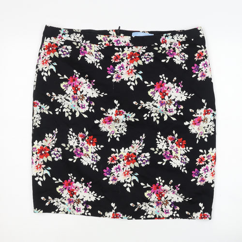 Aphorism Women's Black Floral Pencil Skirt Size 18