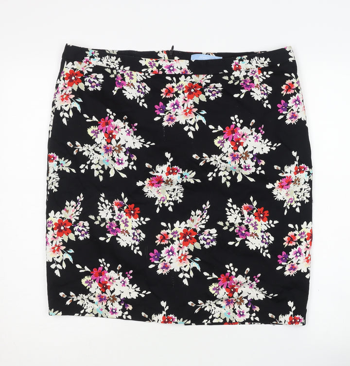 Aphorism Women's Black Floral Pencil Skirt Size 18