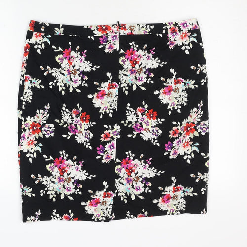 Aphorism Women's Black Floral Pencil Skirt Size 18