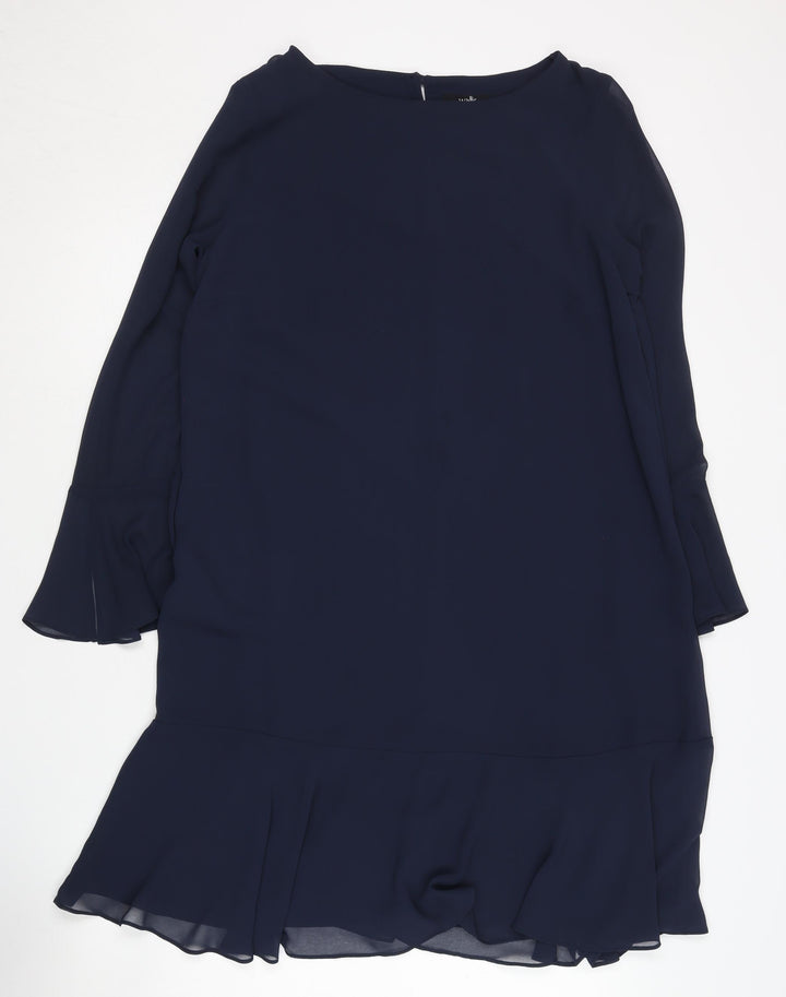 Wallis Women Blue Long Sleeve Dress Size 12