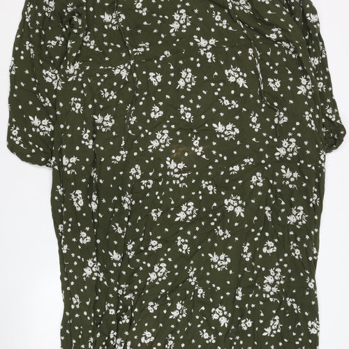 Marks and Spencer Women's Green Floral A-Line Dress