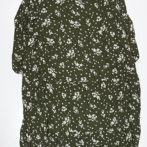 Marks and Spencer Women's Green Floral A-Line Dress