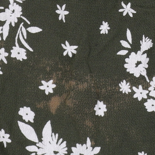 Marks and Spencer Women's Green Floral A-Line Dress