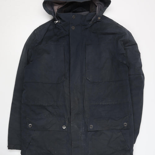 Marks and Spencer Men's Blue Hooded Parka Jacket M
