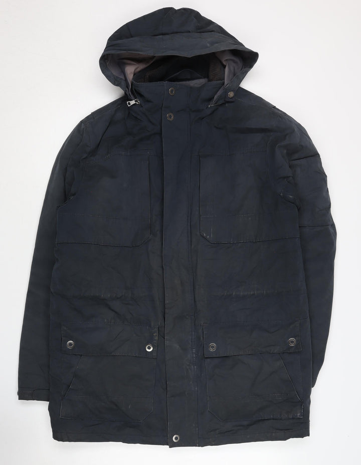 Marks and Spencer Men's Blue Hooded Parka Jacket M
