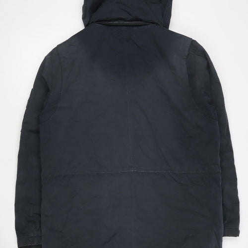 Marks and Spencer Men's Blue Hooded Parka Jacket M