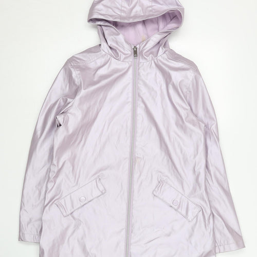Marks and Spencer Girls Purple Hooded Jacket 11-12 Years