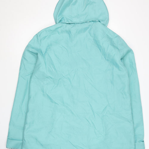 Anne De Lancay Women's Blue Hooded Jacket Size 16