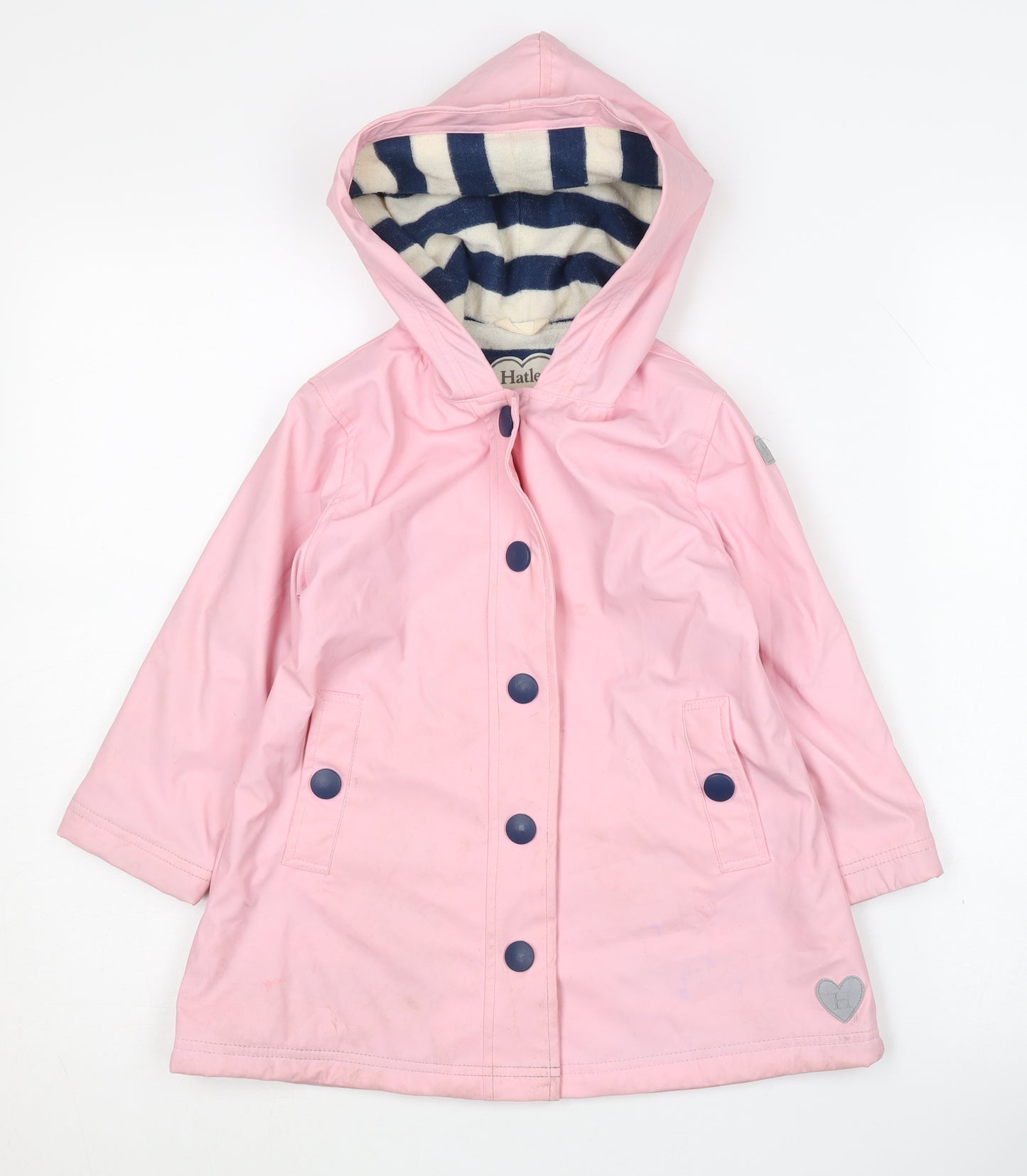 Hatley Girls Pink Hooded Rain Coat 4 Years