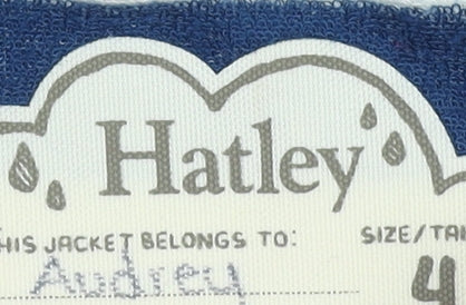 Hatley Girls Pink Hooded Rain Coat 4 Years