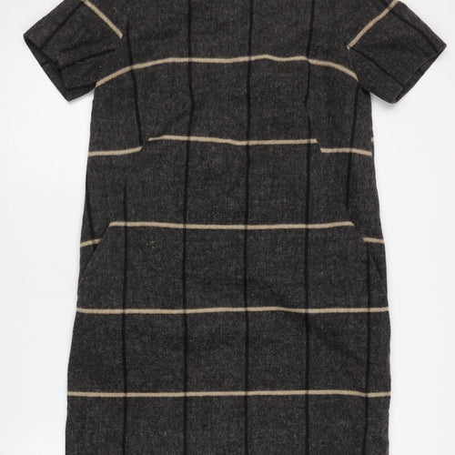 Next Women’s Black Sheath Dress - Size 10, Classic Check