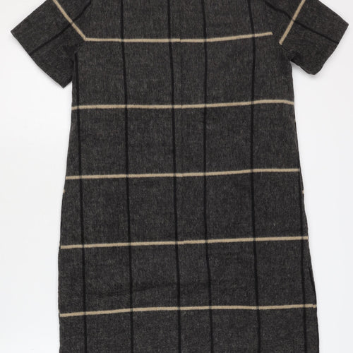 Next Women’s Black Sheath Dress - Size 10, Classic Check