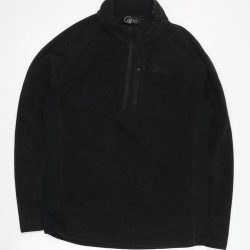 North Ridge Men's Black 1/4 Zip Fleece Sweatshirt M