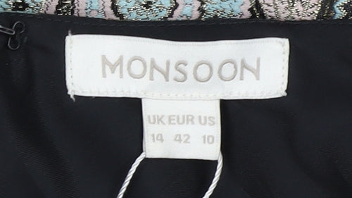 Monsoon Women's Paisley Embellished Dress Size 14