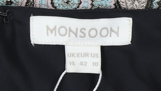 Monsoon Women's Paisley Embellished Dress Size 14