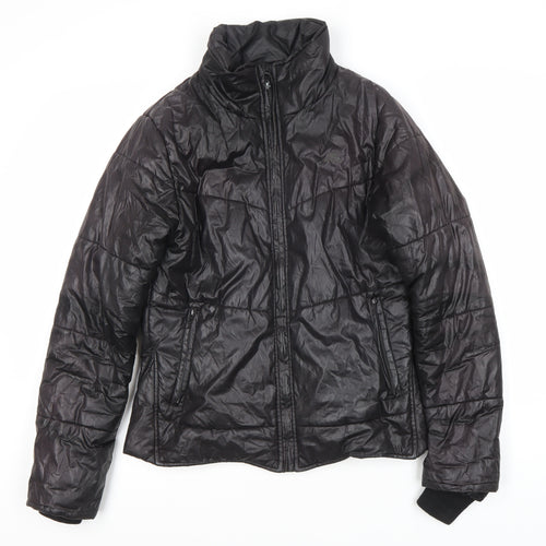 Kappa Unisex Black Puffer Jacket M - Full Zip Style