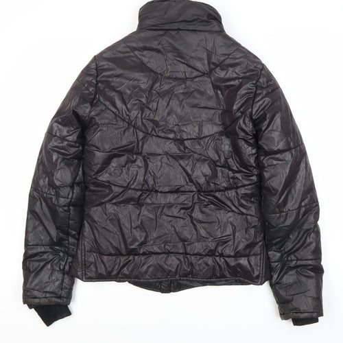 Kappa Unisex Black Puffer Jacket M - Full Zip Style