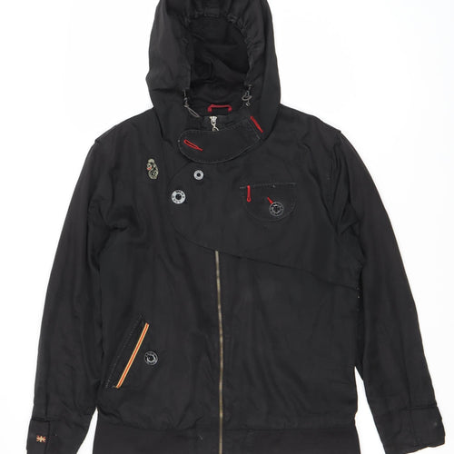 Luke Men's Black Hooded Jacket, Size M, Casual Style