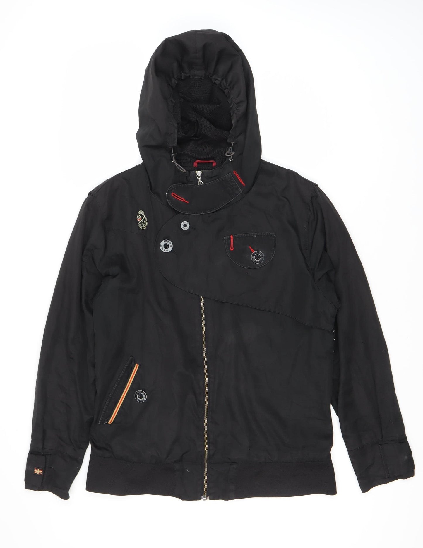 Luke Men's Black Hooded Jacket, Size M, Casual Style