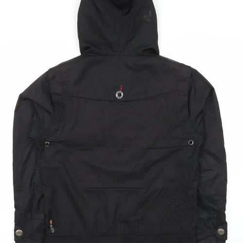 Luke Men's Black Hooded Jacket, Size M, Casual Style