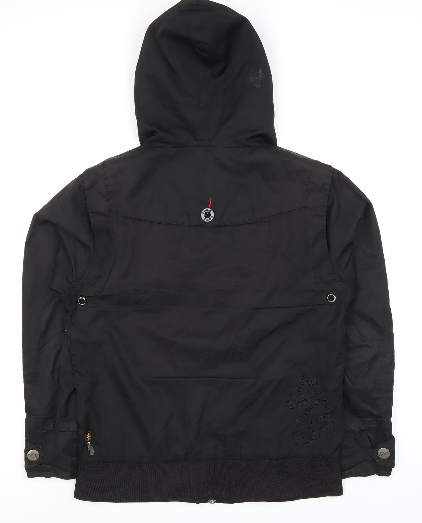 Luke Men's Black Hooded Jacket, Size M, Casual Style