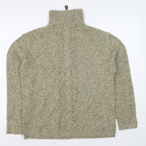 Country Blue Women's Grey Full Zip Cable-Knit Jumper XL