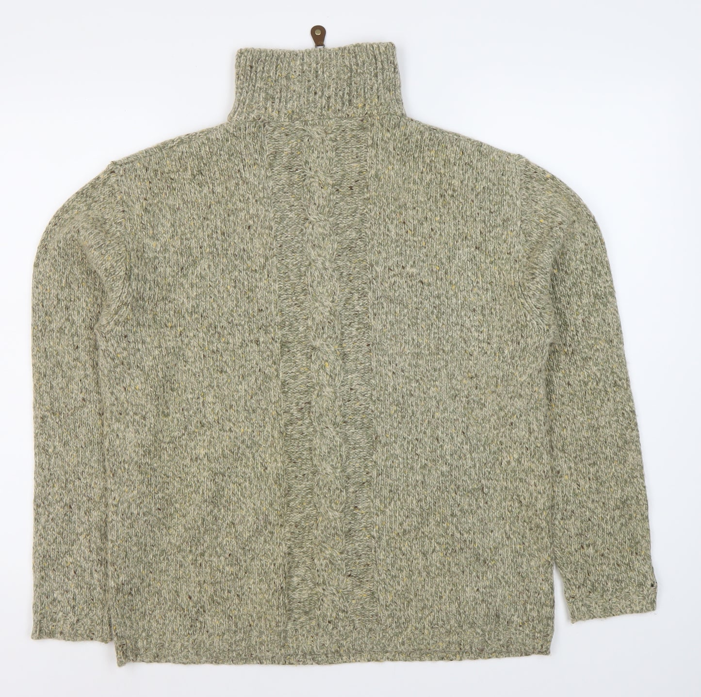 Country Blue Women's Grey Full Zip Cable-Knit Jumper XL