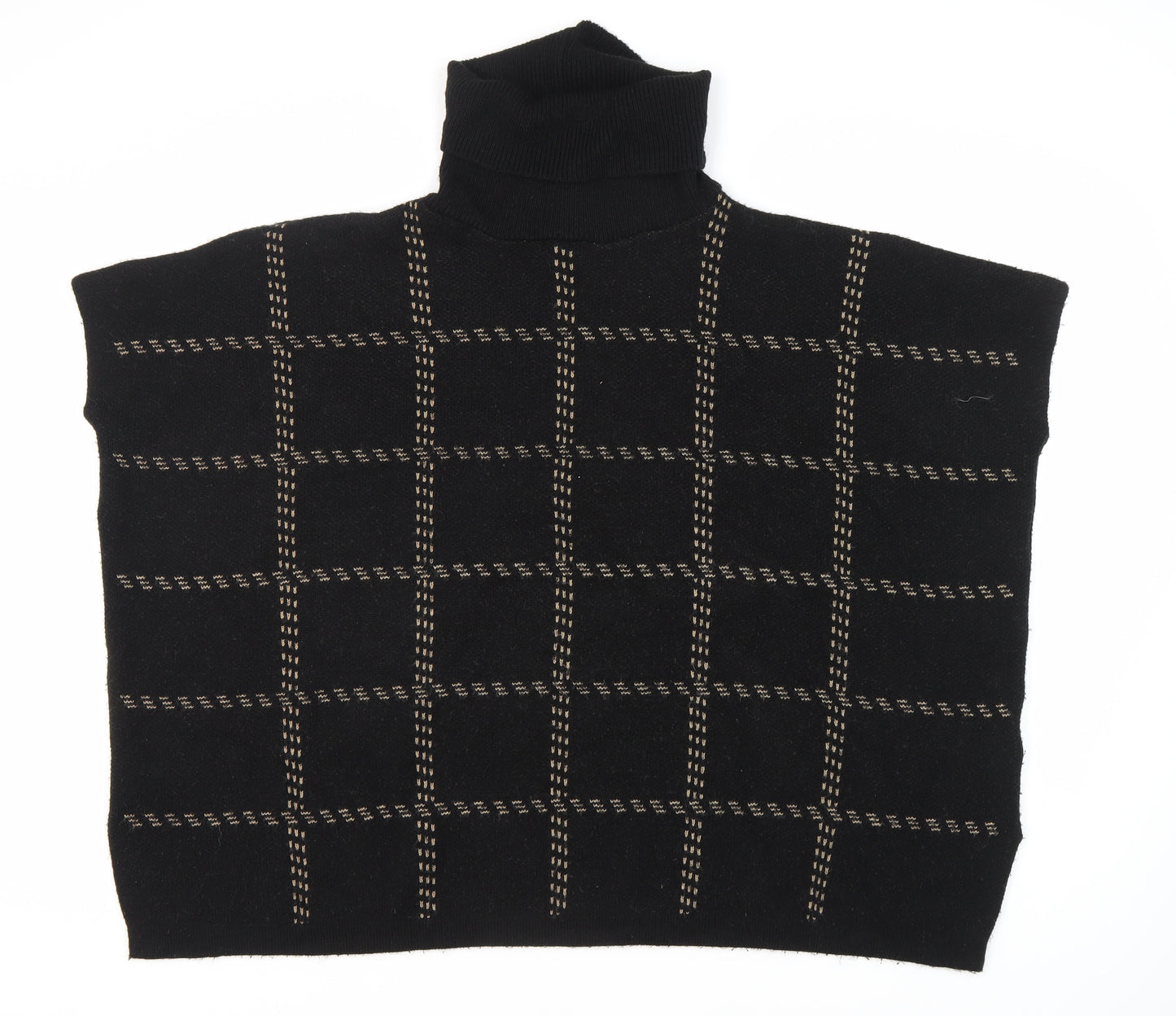 New Look Women's Black Roll Neck Sleeveless Jumper