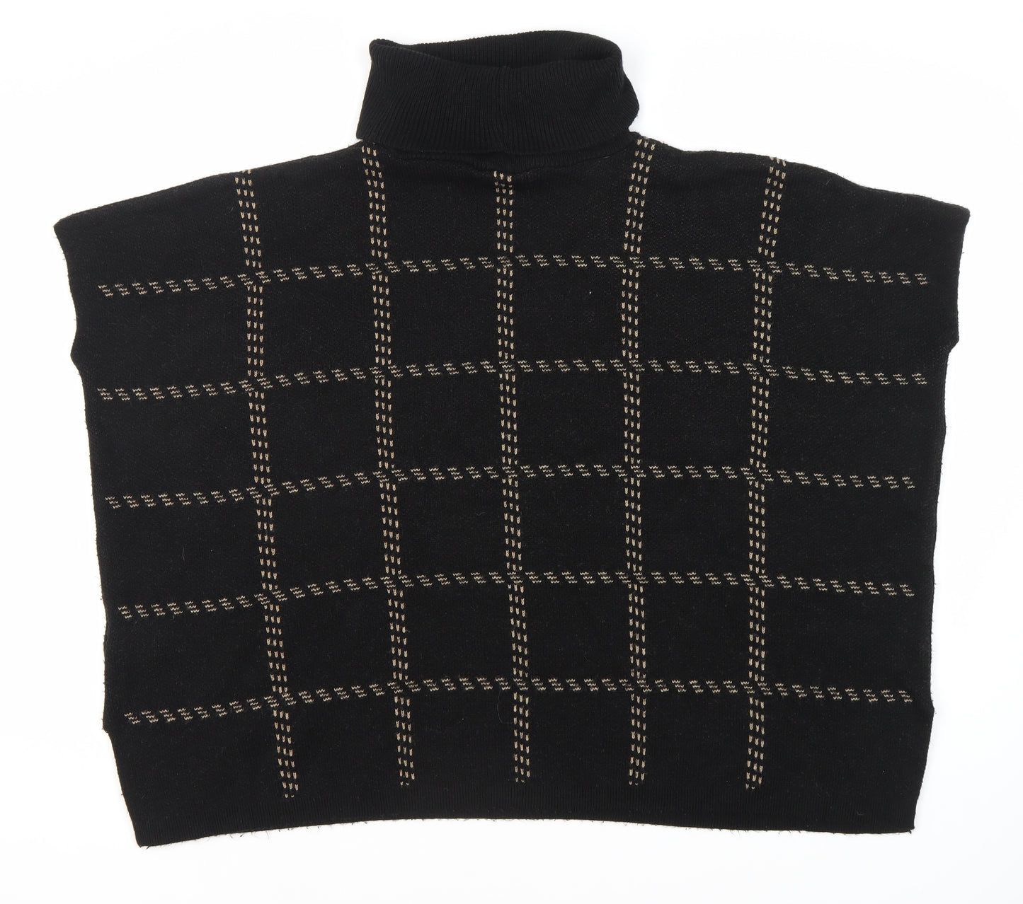 New Look Women's Black Roll Neck Sleeveless Jumper