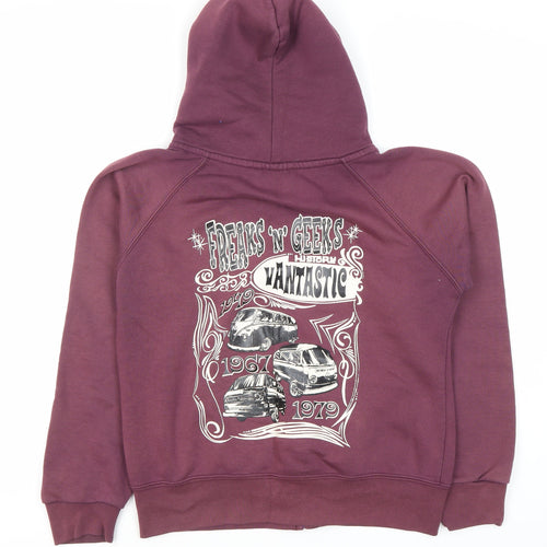 Lady Fit Purple Full Zip Hoodie - Women M/L