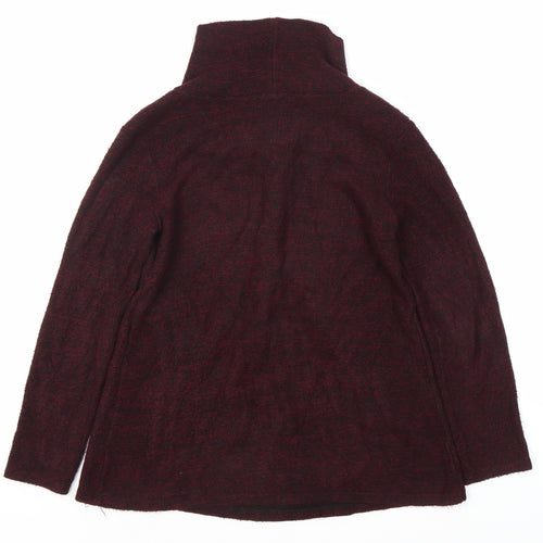 Luca Vanucci Women's Red High Neck Jumper - Size S