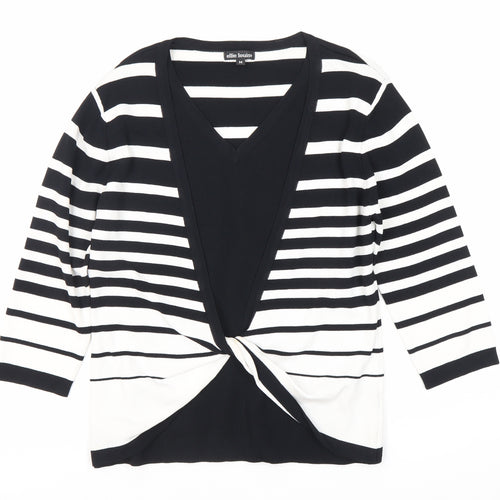 Ellie Louise Women's Black V-Neck Cardigan M
