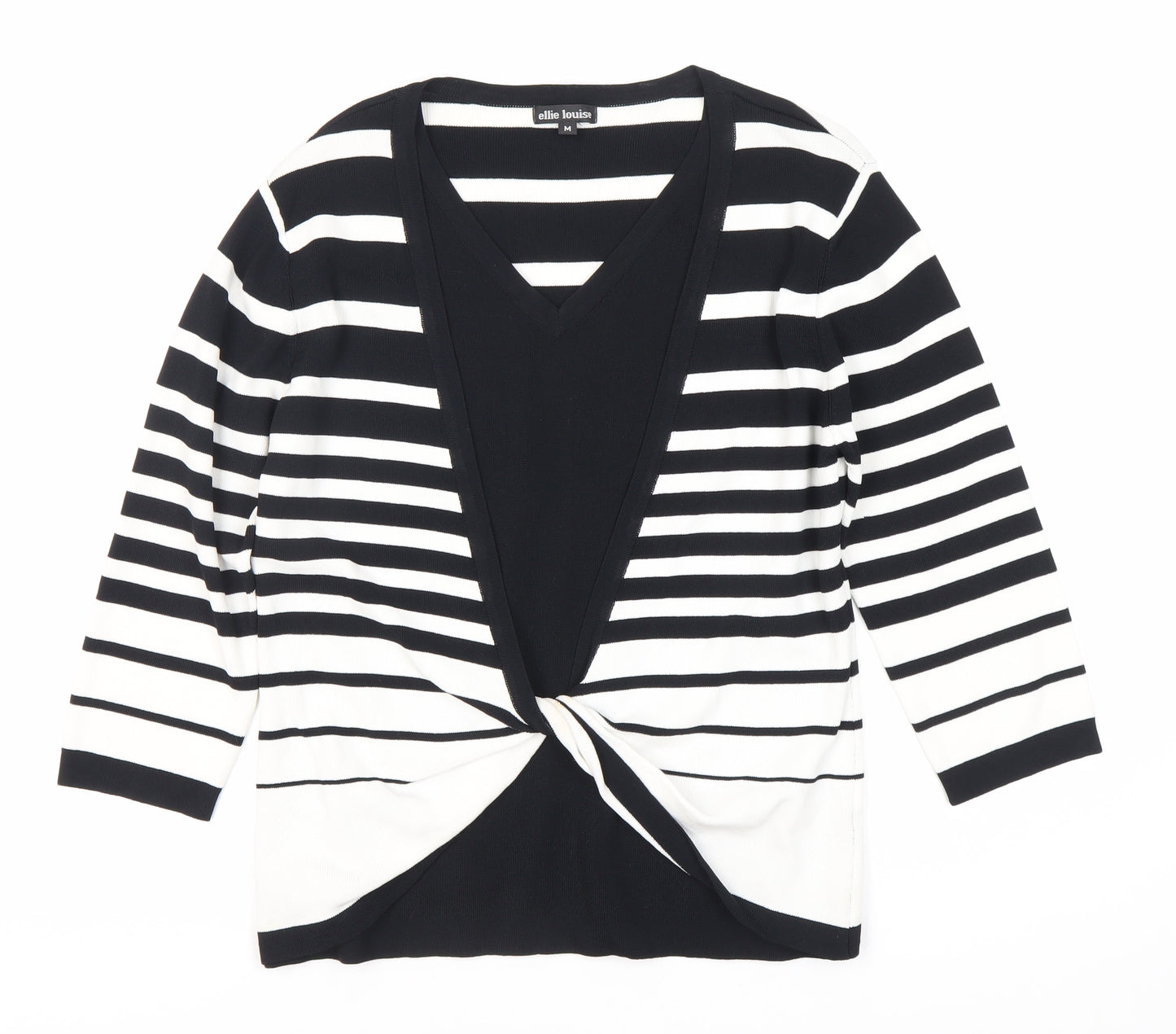 Ellie Louise Women's Black V-Neck Cardigan M