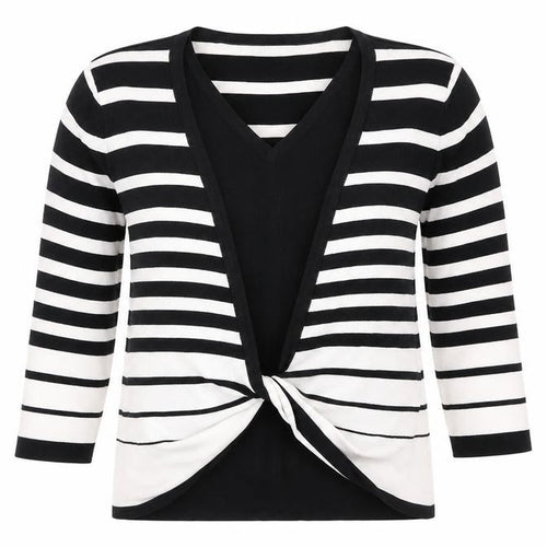Ellie Louise Women's Black V-Neck Cardigan M