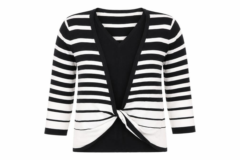 Ellie Louise Women's Black V-Neck Cardigan M