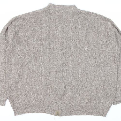 Bellisimo Men's Beige Full Zip Jumper 3XL