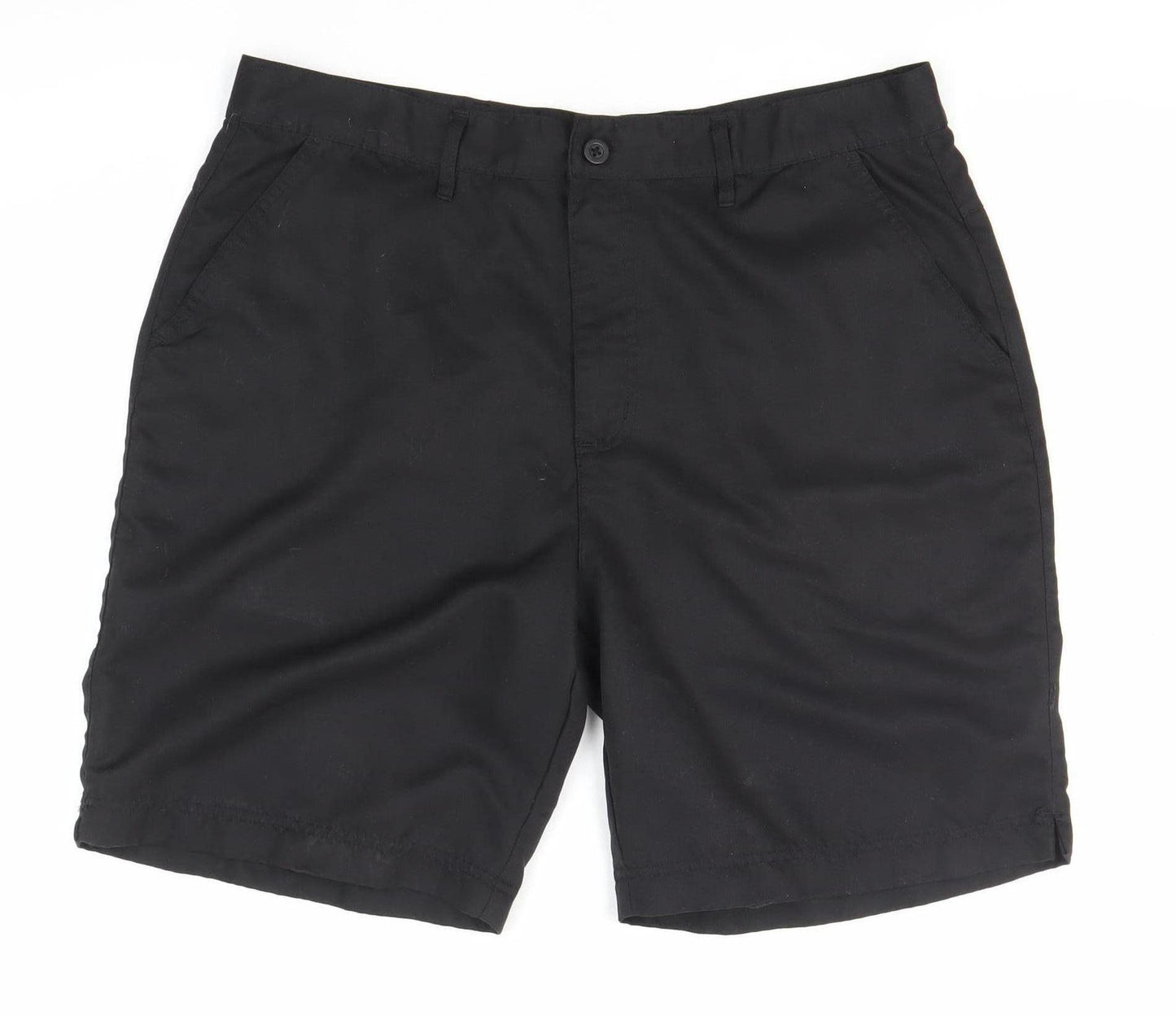 Dunlop Men's Black Shorts - Size 38, Polyester Casual