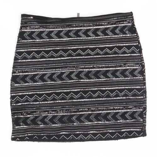 New Look Women's Black Sequin Skirt Size 6