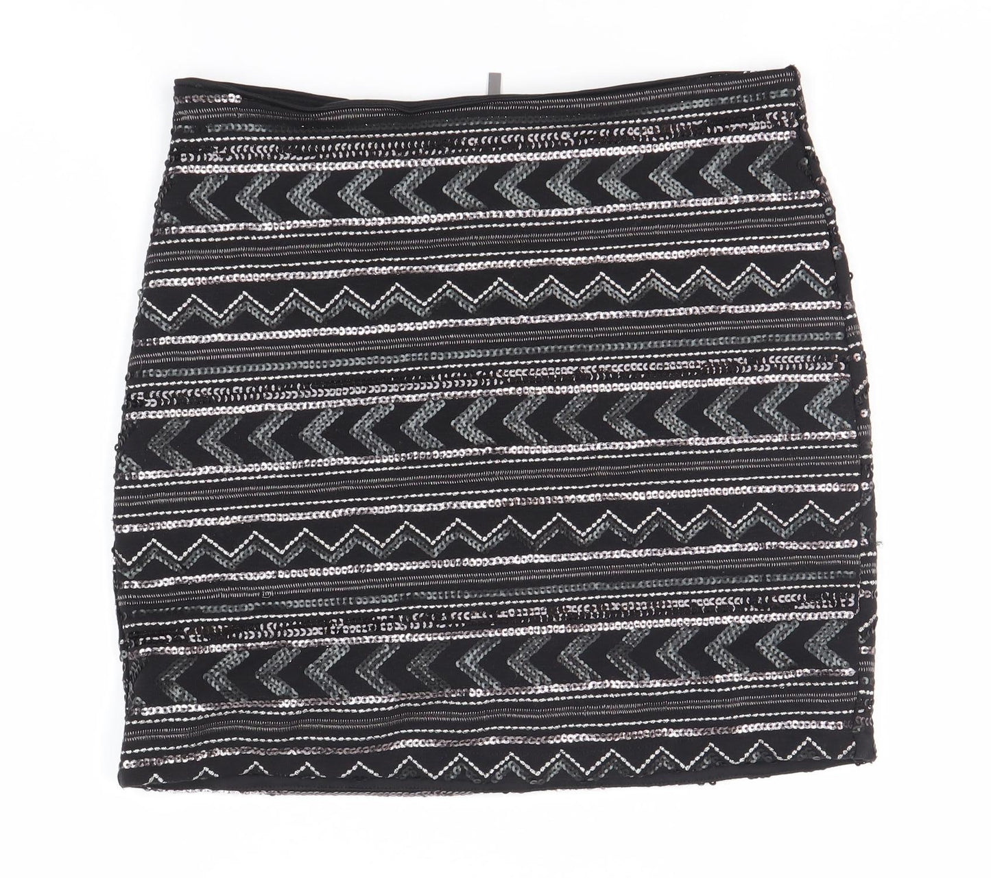 New Look Women's Black Sequin Skirt Size 6